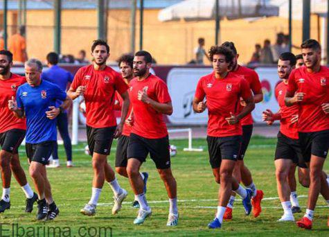 الاهلي يواصل تدريباته استعدادا لمباراة بطوله كأس مصر - البريمة