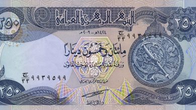  ارتفاع في سعر صرف الدولار مقابل الدينار العراقي