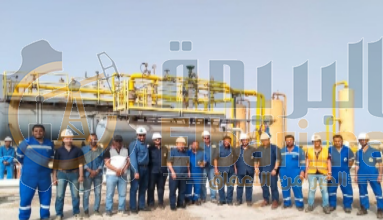إنردين العالمية تنتهى من تجارب تشغيل مشروع فواصل الغازات بمنطقة شمال عامر التابعة للشركة العامة للبترول