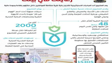إطلاق مشروع رعايتك في بيتك