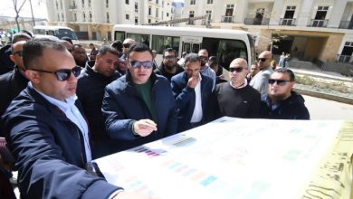 الشربيني يتفقد العمارات السكنية