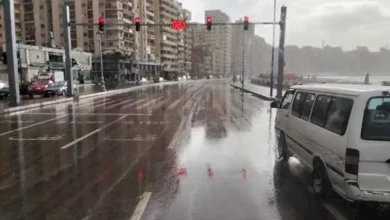 تدفق السحب الممطرة على القاهرة