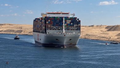 "قناة السويس" تشهد العبور الأول للسفينة العملاقة "OOCL PORTUGAL"